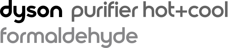 Dyson purifier hot cool formaldehyde logo